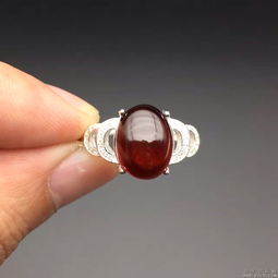 精品石榴石女士戒指 6A酒紅色神秘魅力與S925純銀的完美結合